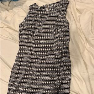 Elegant Black and White Patterned Dress